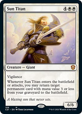 Sun Titan Commander 2021 MTG Regular Edition Card