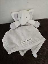 Blankets And Beyond Elephant Plush Stuffed Animal Grey White Lovey Nunu