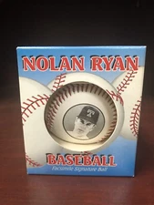 Dairy Queen Nolan Ryan Facsimile Signature Baseball & On Ball Photo New In Box