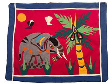 Otomi pillow sham Mexican Hand-Embroidered Pillow Sham with Otomi-Style Flora & Fauna
