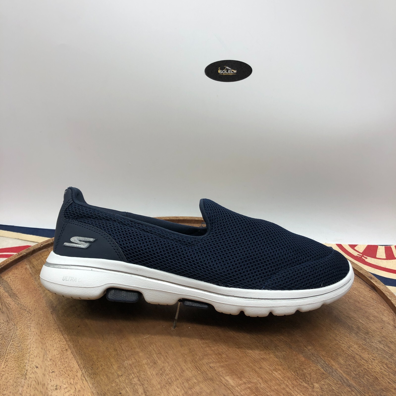 Skechers Womens Go Walk 15901 Blue Slip On Casual Shoes Sneakers