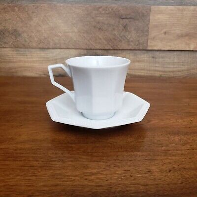مصراع المتحدث غزل  Seagull Jian Shiang Solid White Beaded Rim Octagon Coffee Cup/Mug Saucer  Set | eBay