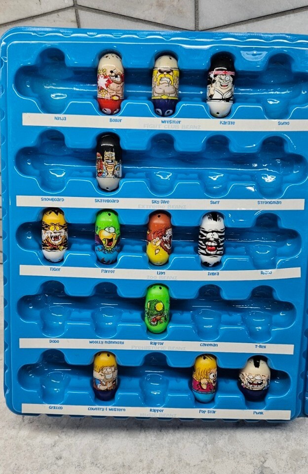 blade beans 幾何学模様 ケース Mighty Beanz Blue Storage Case with 28 Assorted Beans Lot | eBay