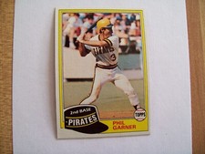 PHIL GARNER Pittsburgh Pirates 1981 TOPPS #573 MLB BASEBALL