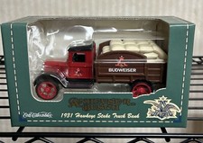 ERTL Collectibles 1931 Hawkeye Stake Truck Bank ANHEUSER BUSCH 1/34 Die Cast