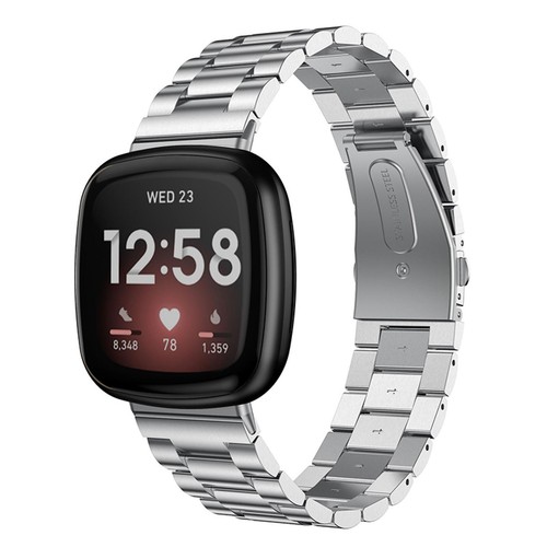 Metal Watchband Stainless Steel Watch Strap Bracelet for Fitbit Versa 3/Sense K - Zdjęcie 11 z 19