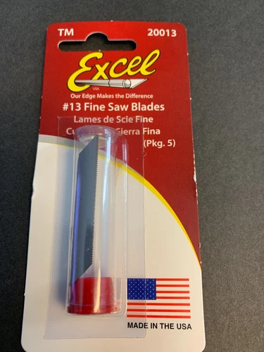 Excel Fine Saw Blades Pack of 5 Hobby Craft Tool #20013 Fits #11 X Acto handle