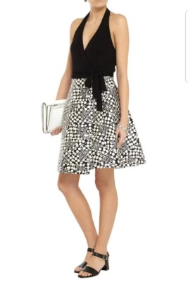 dvf amelia halter dress Diane von Furstenberg Womens US 8 Wrap Dress Amelia Halter Black Star Print