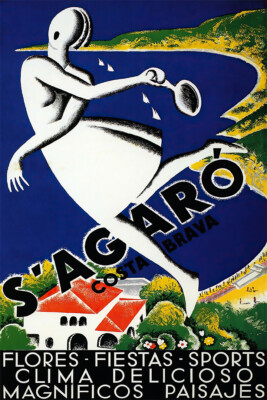 Girl Tennis S'Agaro Costa Brava Spain Art Wall Indoor Room Poster - POSTER 20x30