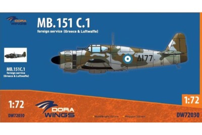 Dora Wings Models 1/72 MARCEL BLOCH MB.151C.1 Greek & German Versions