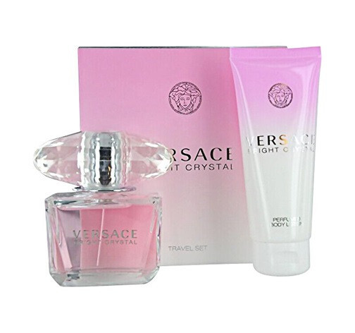 Versace Bright Crystal Women 2 Pcs Set 3.0 oz Edt Spray 3.4 oz Body Lotion Nib