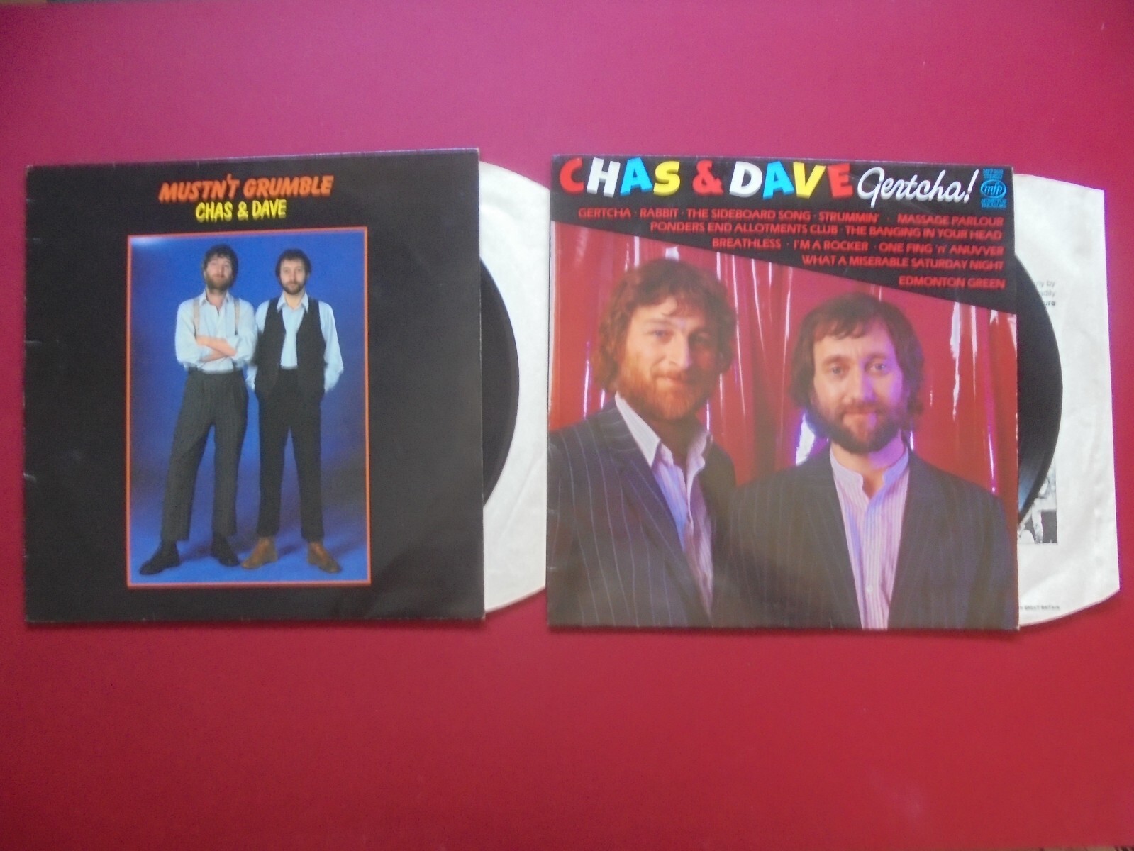 Chas & Dave. Gertcha! & Mustn't Grumble UK Vinyl LP's MFP 4156321/ROC 909 EX+/G+