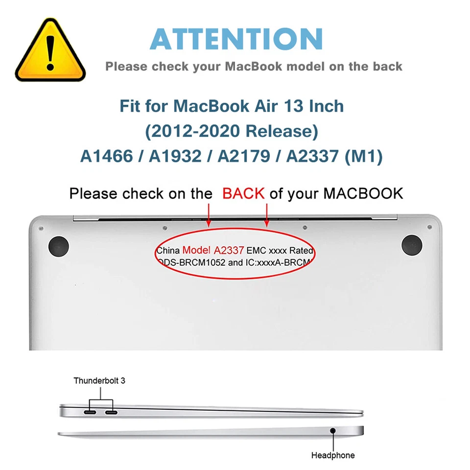 For MacBook Air 13 M2 A2681 A2337 Rubberized Hard Case Keyboard Screen Protector - Image 2 of 4