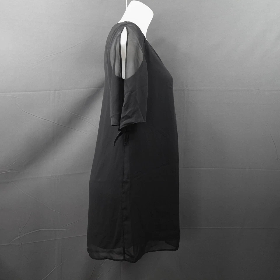 Vestido soprano para mujer pequeño negro fluido puro bruja caprichoso gótico romántico indie Foto 4 de 4