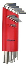 1.27-10mm XLong Arm Hex End L-Wrenches 15pc Set w/BriteGuard  Bondhus USA 17195