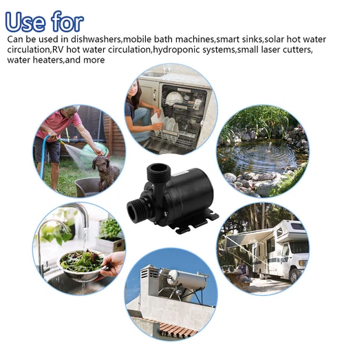 Mini Water Pump Quiet 12V 800L/H USB Brushless Motor Submersible Pool Water Pump - Picture 4 of 14