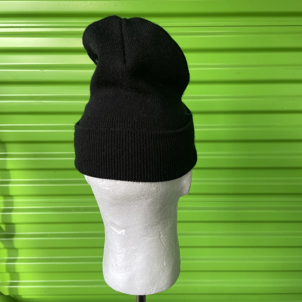 Vintage Tommy Hilfiger Signature Black Cotton Blend Cuff Knit Beanie Ski Cap Hat - Image 3 of 4