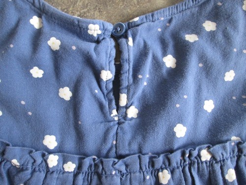 Cat & Jack Girl's Blue Floral Short Sleeve Shirt Size Medium (7/8) Cotton Rayon - Picture 5 of 5