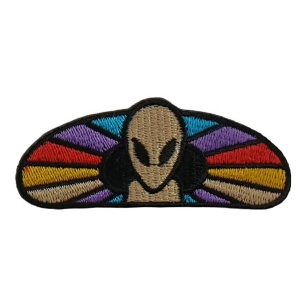 Alien in a portal Iron on Patch Embroidered Space Applique 8×3.1×0.1 cm (1.7 g) - Image 1 of 1