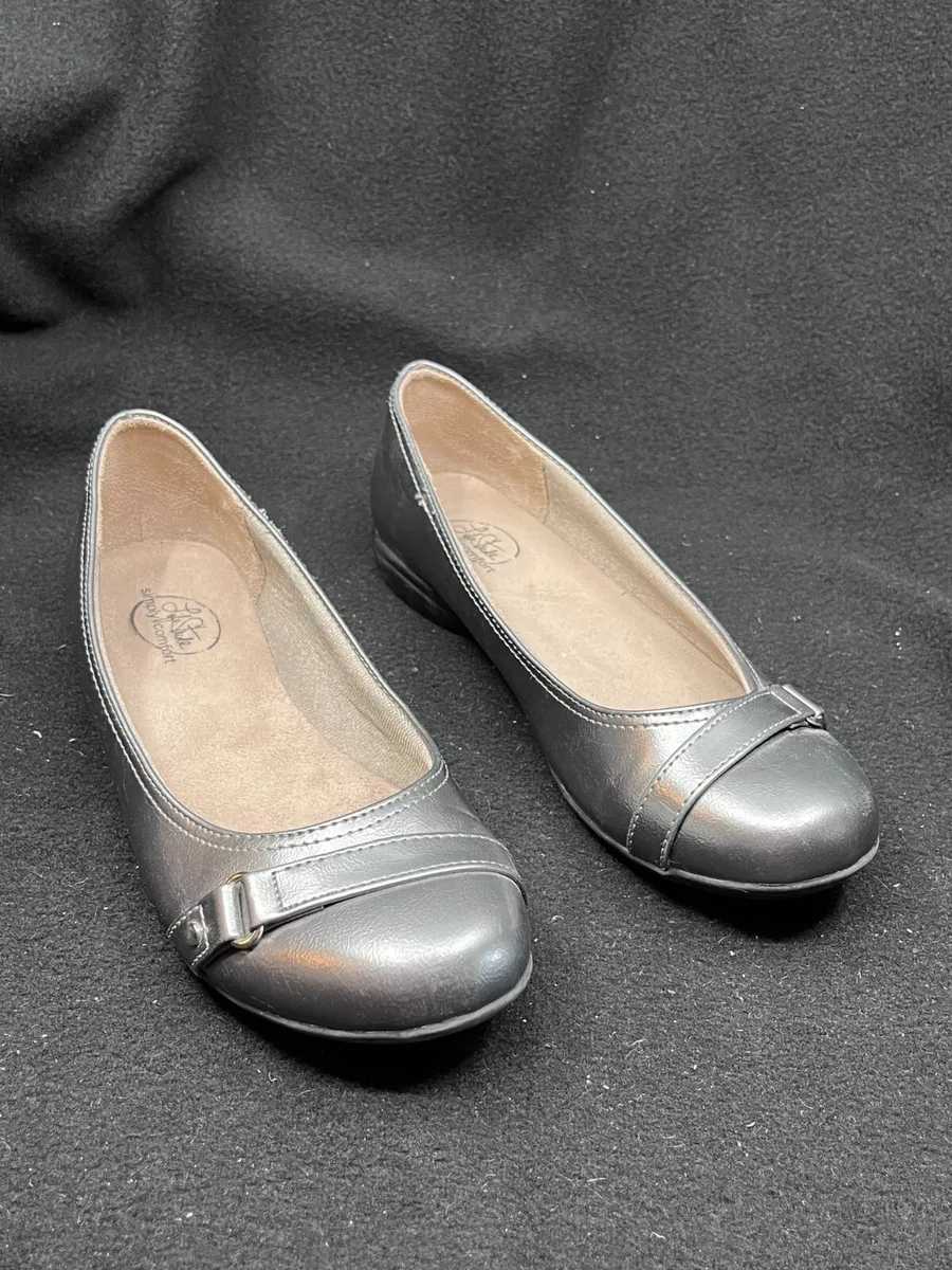 Life Stride Simply Comfort Women's Pewter Wedge Slip-On Shoes Size