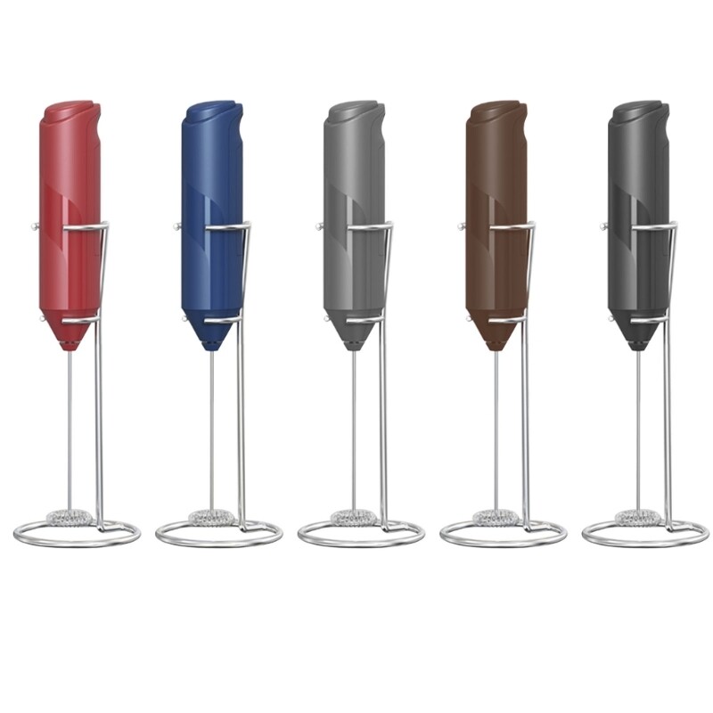 Milk Frother Handheld Foam Maker Whisk Drink Mixer Foamer for Lattes Coffee-image
