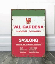 Vintage Style Val Gardena Winter Olympics Ski Sign