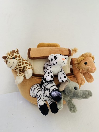 Unipak Arca de Noé con 5 Animales de Peluche Juego Suave León Cebra Jirafa Elefante - Imagen 11 de 17