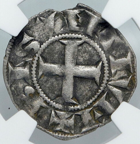 1200 AD FRANCE Archevêché BESANÇON Ancien Denier Argent Médiéval MBAC soldes pièce i88925