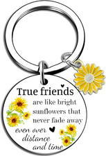 Sunflower Friendship Keychain - Gifts for Bestie, BFF, Birthday, Going Away