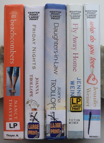 Posten von 5 großgedruckten Frauenbelletristik gebundenen Büchern verschiedener Autoren