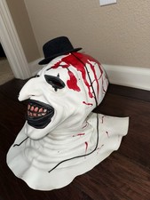 Terrifier Art the Clown Full Bloody Latex Mask w/ Hat Scary Halloween Horror