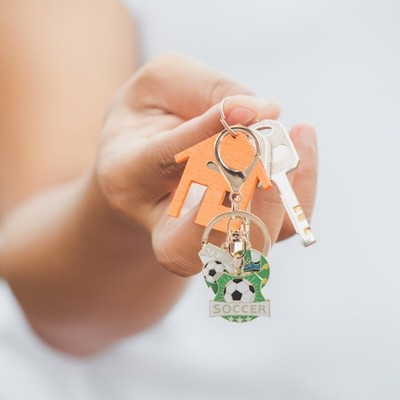 3 PCS Sports Themed Keychain Keychains Football Keyrings Boys Cool