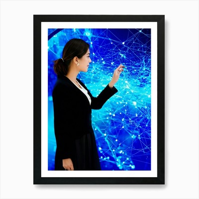 Abstract Digital Painting Featuring Framed Wall Art Poster Canvas Print Picture