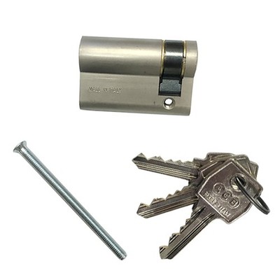 AGB Euro Profile Half Cylinder 45mm 35/10 Keyed Nickel