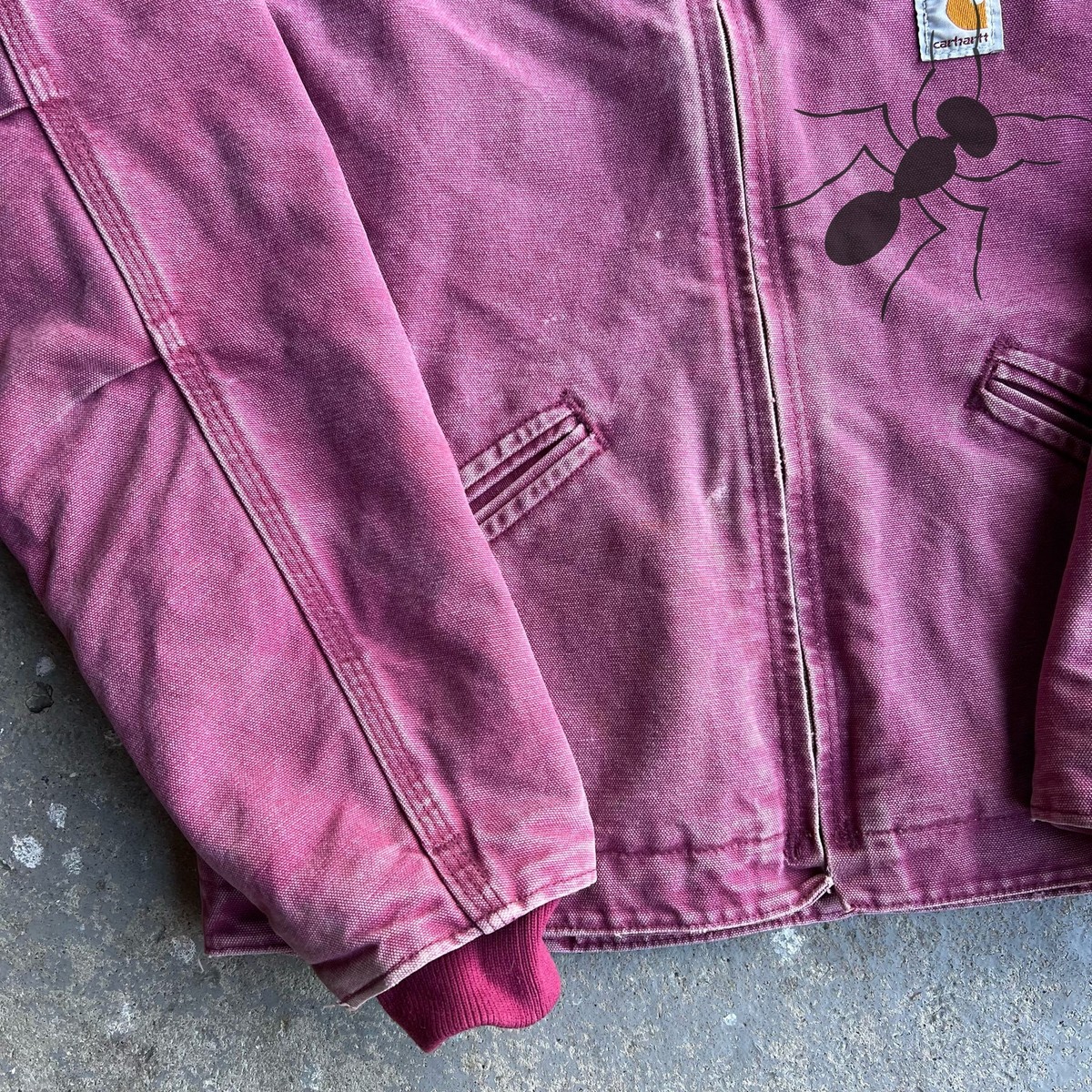 Carhartt 紫 フード付きジャケット レアカラー カーハート ダストパープル アクティブパーカー