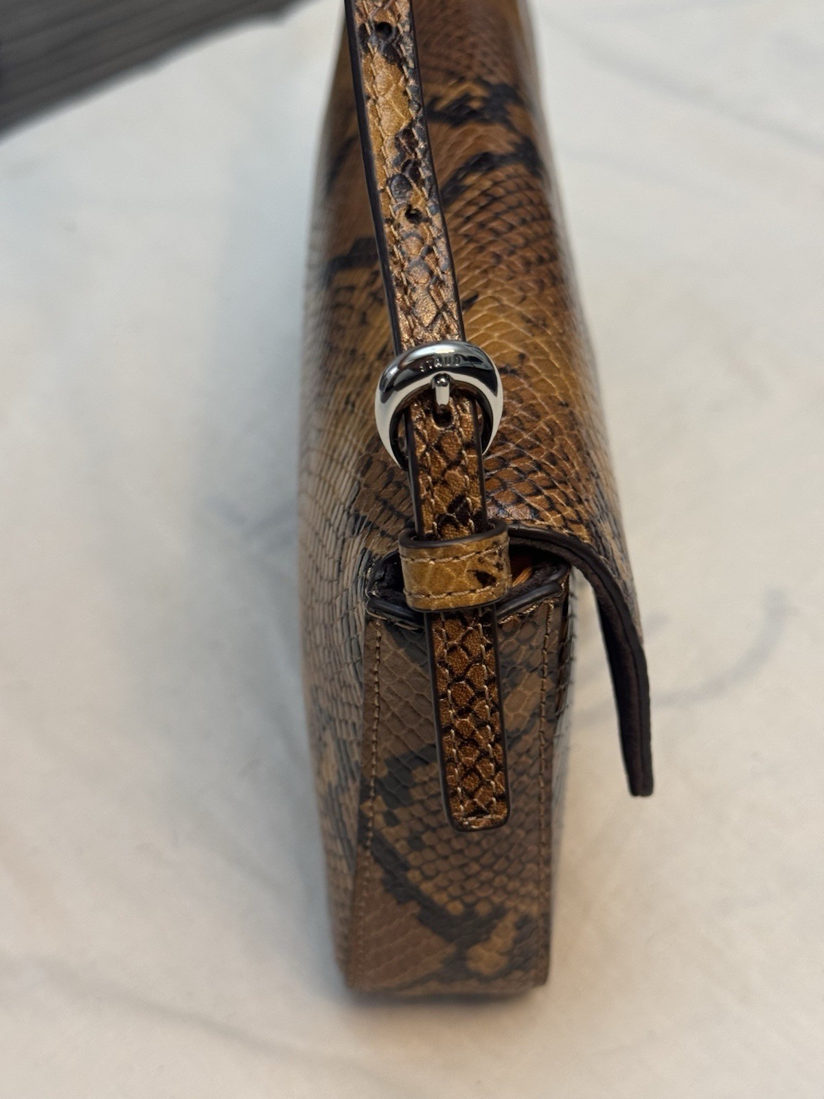 Staud HARLOW Python Embossed Leather Shoulder Bag… - image 7