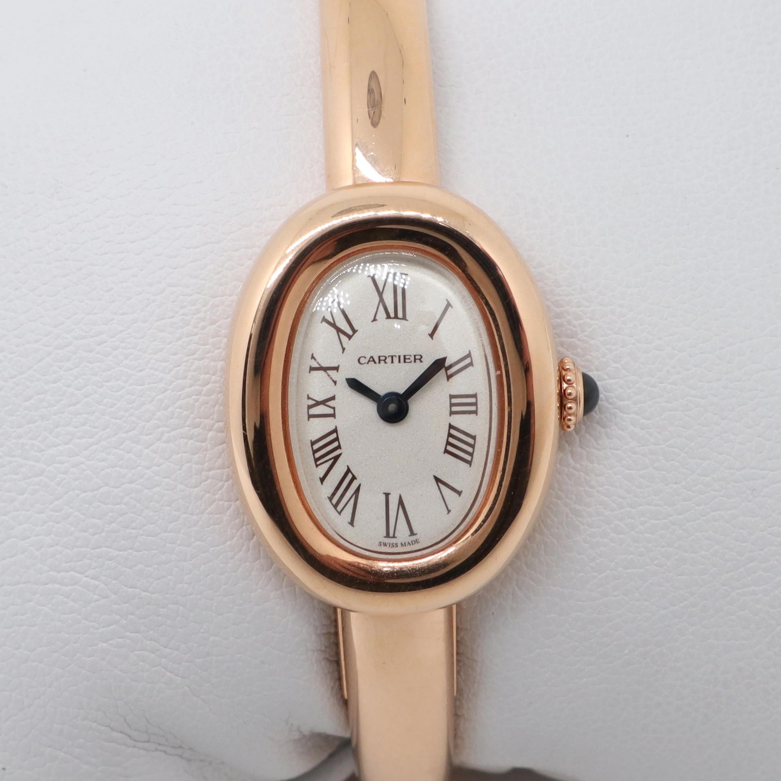 Cartier Baignoire 18K Rose Gold Silver Dial Ladies Watch 2020s