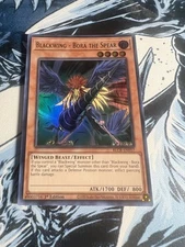 YUGIOH HOLO CARD BLACKWING - BORA THE SPEAR BLCR-EN057 1ST EDITION