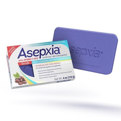 Asepxia Deep Cleansing Scrub Bar Soap. Acne Treatment With Salicylic Acid. 4 oz