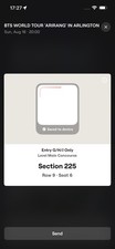 BTS WORLD TOUR 'ARIRANG' Arlington, TX AT&T Stadium Aug 16 8pm READY TO TRANSFER