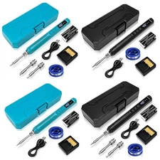 Electronics Repair Cordless Soldering Kit Adjustable Temperature Ergonomic Grip