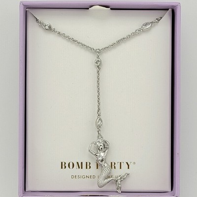 Bomb Party Atlantis Necklace ''A Siren's Song'' RBP5989 Mermaid on Silver RETRO