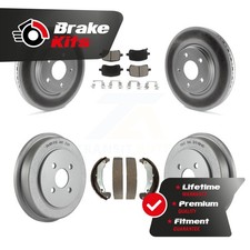Front Rear Coated Brake Rotor Ceramic Pad Drum Kit For 2006-2006 Pontiac Pursuit