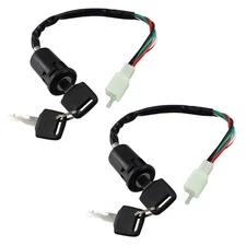 2 Pcs 4 Pin Ignition Key Switch for 50-125cc Chinese Quad ATV Dirt Bike