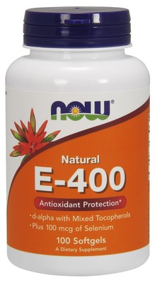 NOW Foods Vitamin E-400 IU with Selenium - 100 softgels (599,75 EUR/kg)