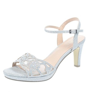Menbur Schmuck Sandalen mit Absatz und Plateau Gold - Größe 38 Damenschuhe Sandalen