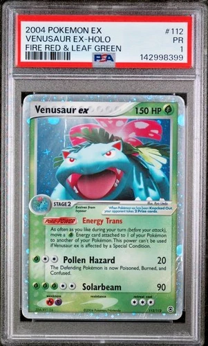 PSA 1 PR 2004 Pokemon EX Fire Red & Leaf Green Venusaur EX Holo Foil 112/112