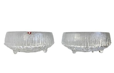 iittala Thule Crystal Dessert Bowls Set Of Two 4'' Diameter
