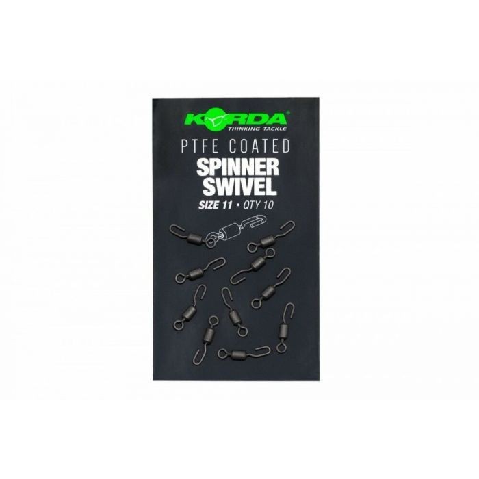 Korda PTFE Spinner Swivel Size 11 Carp Fishing Terminal Tackle - KMW007 NEW