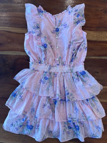 LOVE SHACK FANCY girls dress size 12 USED EXCELLENT condition BLUE FLOWERS - Picture 4 of 8